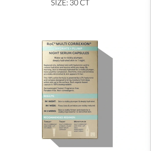 RoC Skincare Hydrate + Plump Serum Capsules (full size), NIB - Picture 6 of 10